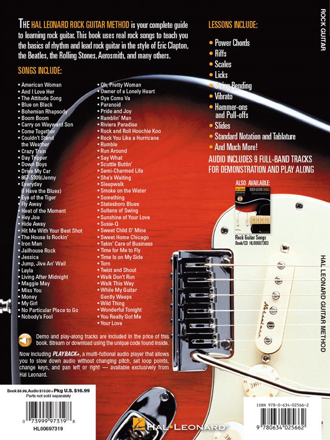 Hal Leonard Rock Guitar Method + Audio Online