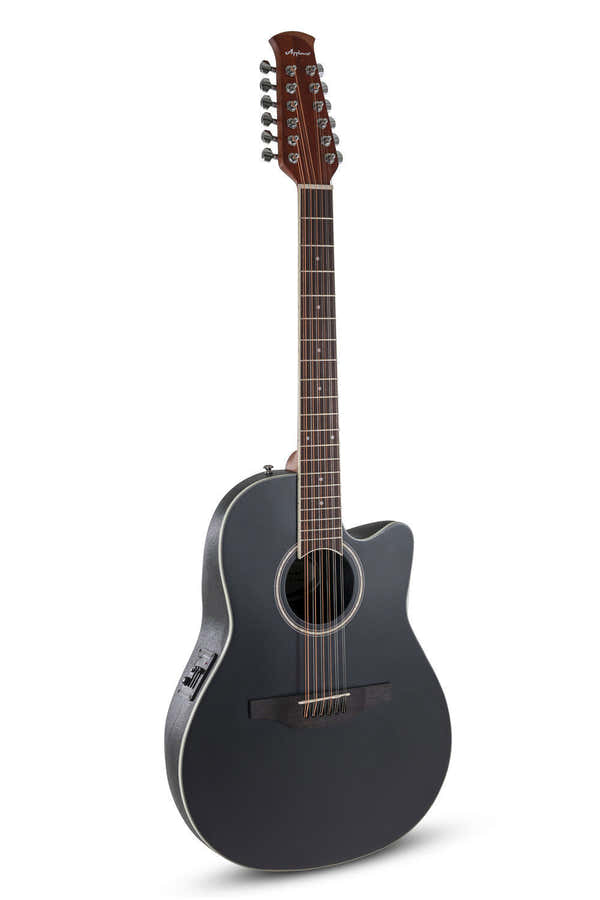 Elektro-Akoestische Gitaar Ab2412Ii Mid Cutaway 12-String Black Satin
