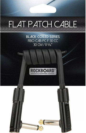 Platte Coil-Patchkabel - 4 Tot 30 Cm - Zwart