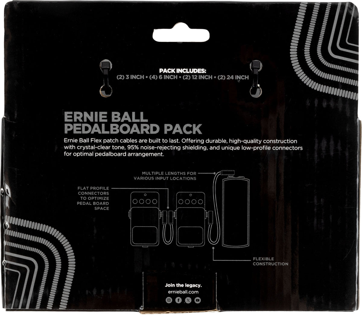 Pack 10 Patchkabels Flex - Zwart