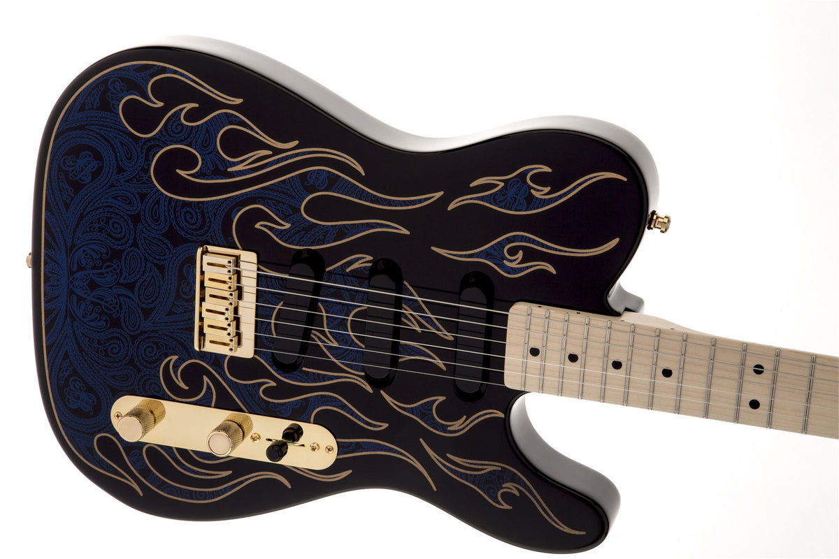 James Burton Telecaster Mn, Blauwe Paisley-vlammen