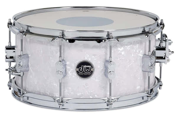 DW Drum Workshop SNARE DRUM PERFORMANCE FINISH PLY / SATIN OIL WHITE MARINE PEARL
