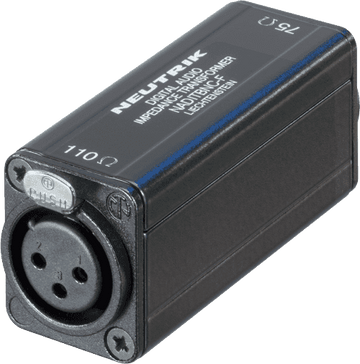 Audio-aansluitingen Accessoires Impedantietransformatoren AES/EBU XLR 3-polig female /