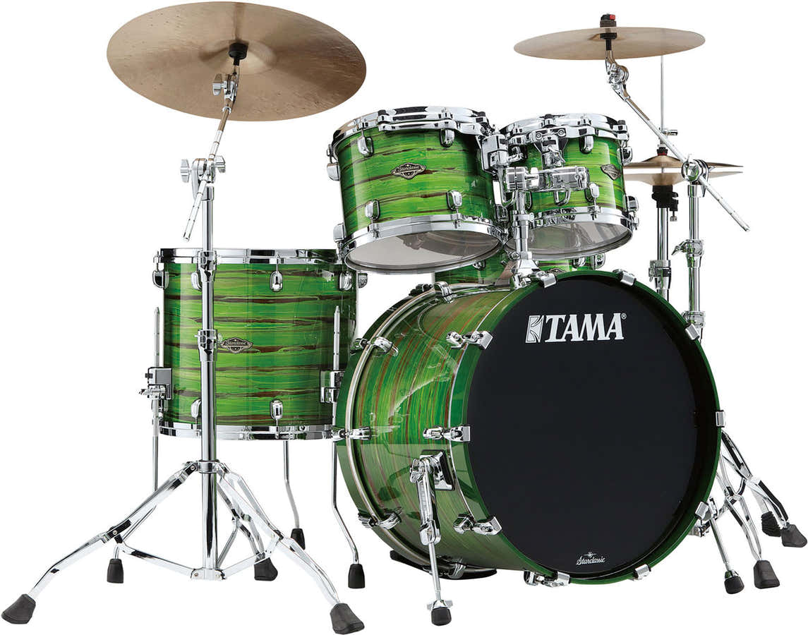 STARCLASSIC WALNUT/BIRCH 4-PIECE SHELL PACK WITH 22" BASS DRUM LACQUER SHAMROCK OYSTER