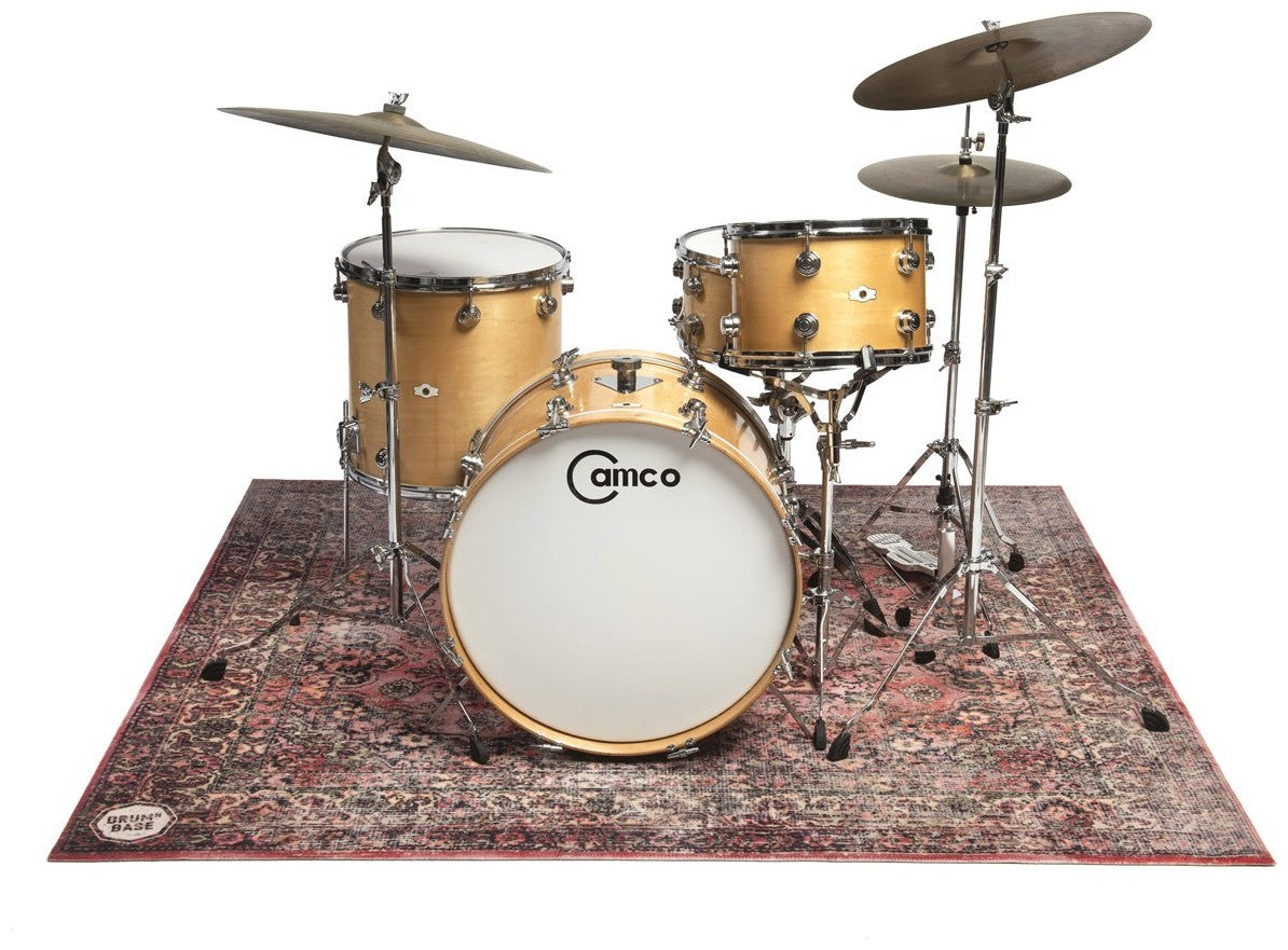 RWP185-ARD - Pro X-Heavy 7kg Road Worn Aged Red Persian Drum Mat - 1.85 x 1.60m