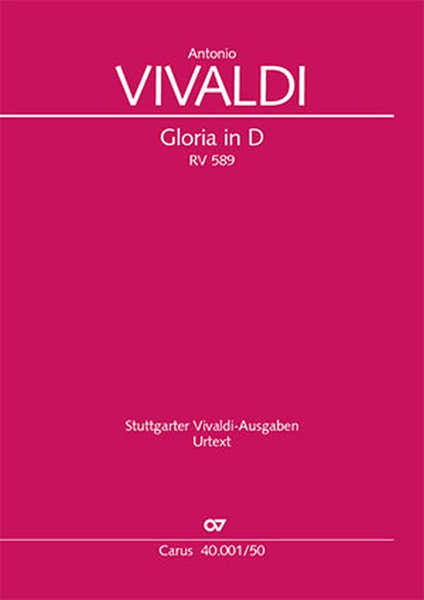 Carus Vivaldi Antonio - Gloria RV589 - Chant/piano