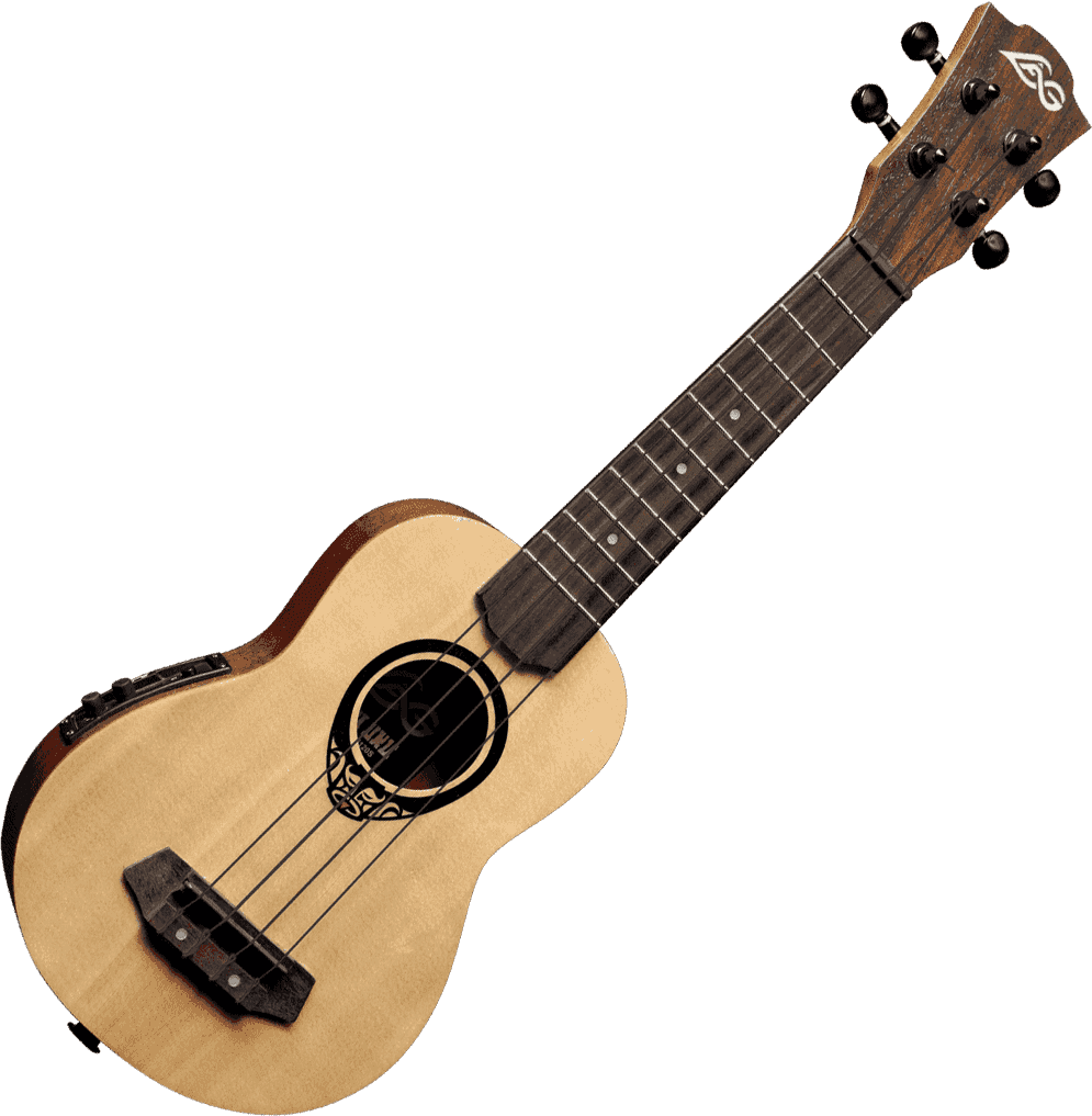 Tiki Baby Tku150Se Baby-Sopraan-Ukulele Dunne Gewelfde Achterkant Elektrisch