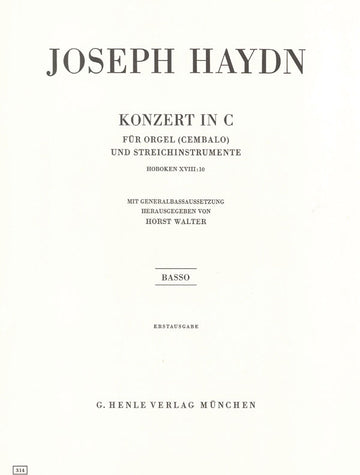 Haydn J. - Concerto For Organ (harpsichord) With String Instruments C Major Hob. Xviii:10