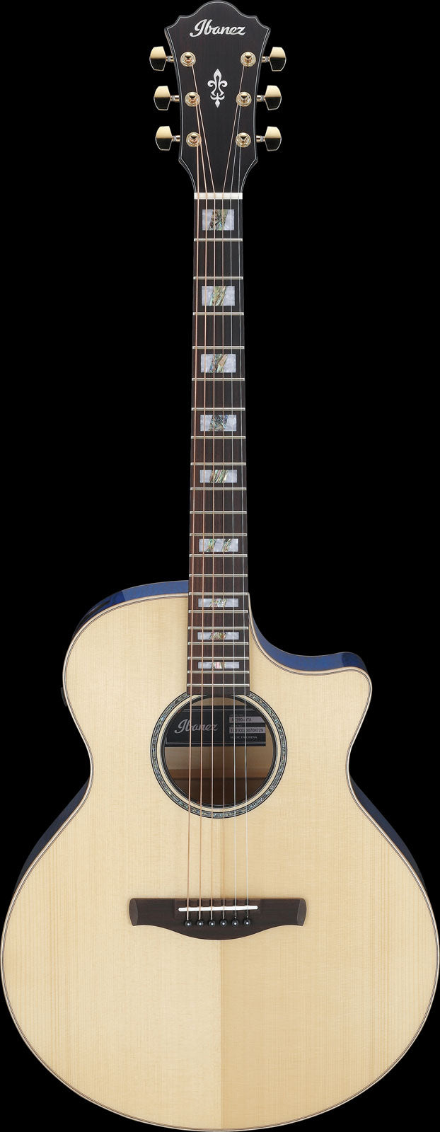AE390-NTA Natuurlijk bovenblad, aquablauwe body