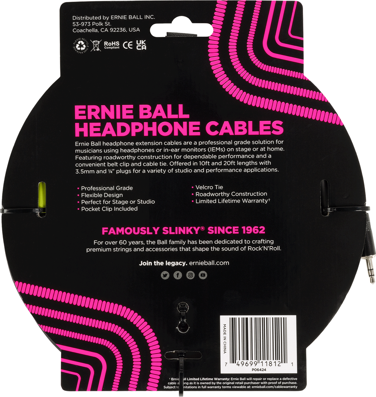 Effects Stereo MINI-jack naar MINI-jack Verlengkabel 3M Zwart