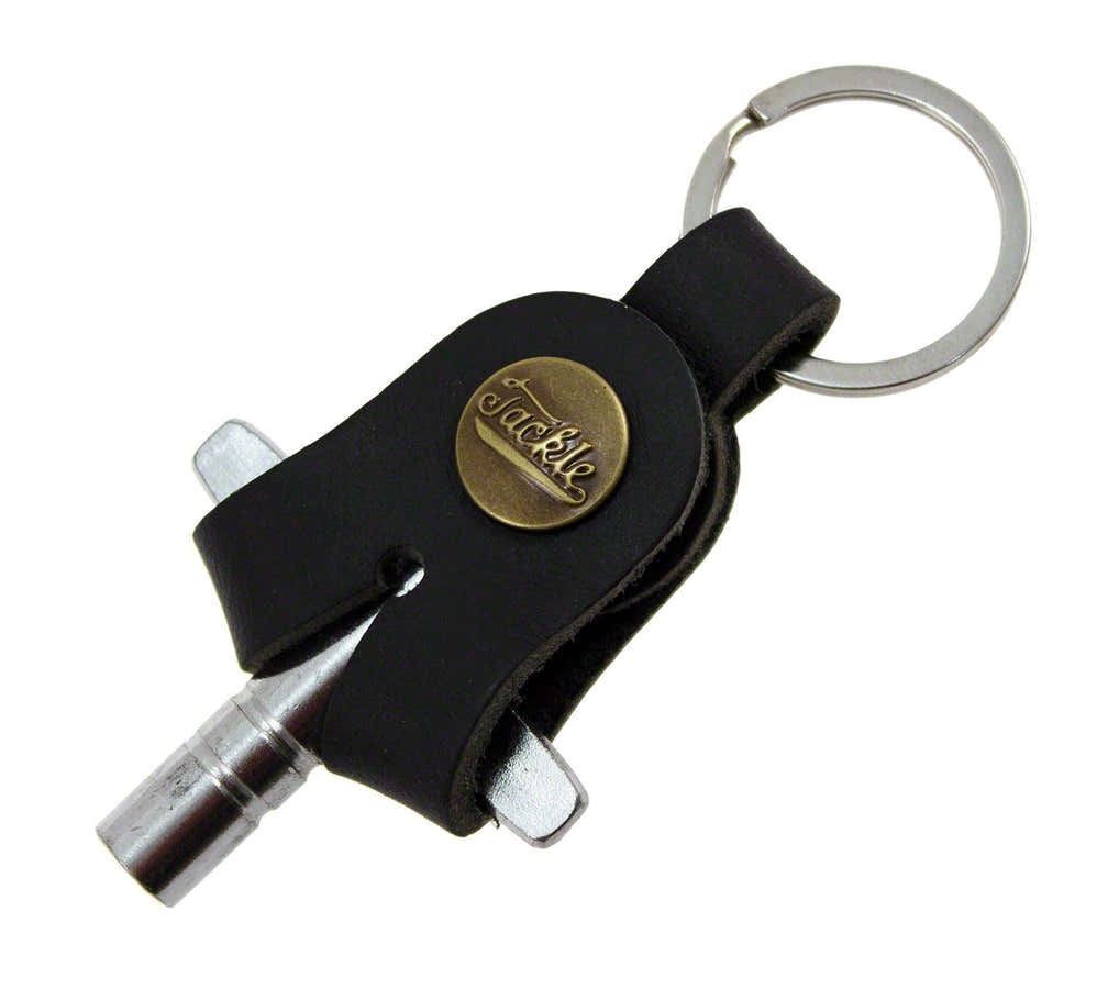 Stemsleutel + Leren Sleutelhanger - Zwart