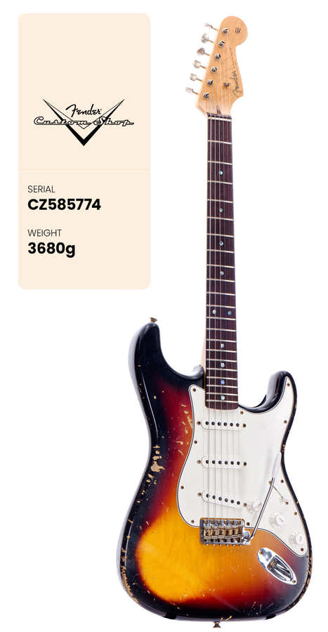 60 Stratocaster Heavy Relic Rw 3-kleurige Sunburst