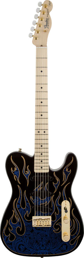 James Burton Telecaster Mn, Blauwe Paisley-vlammen