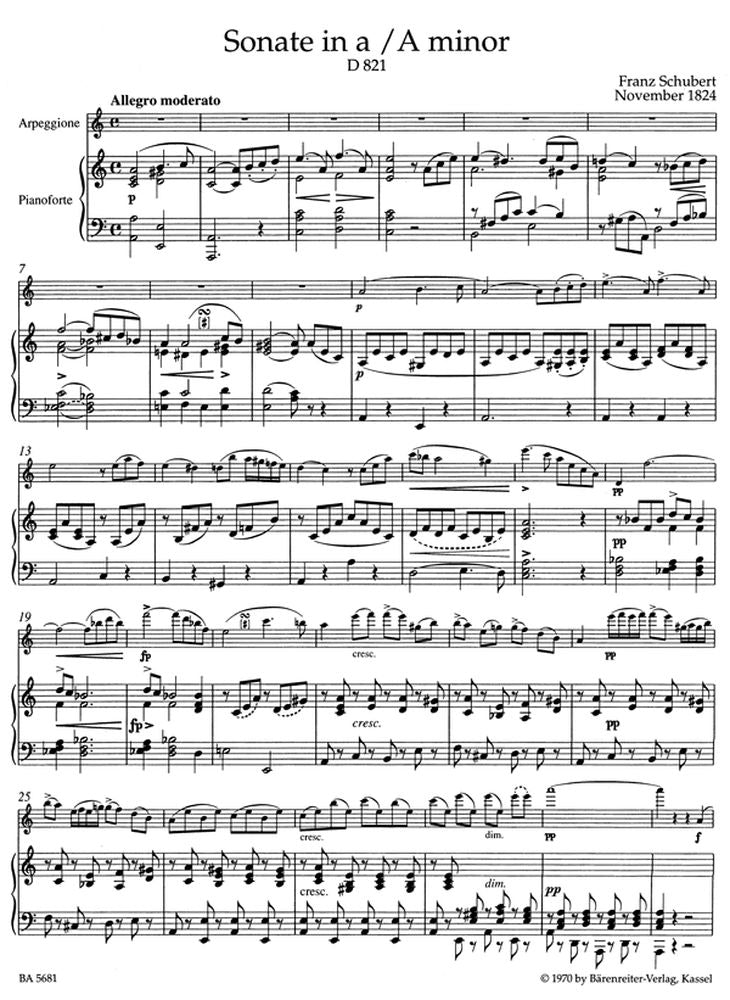 Schubert F. - Sonate Eggione En La Mineur D 821 - Flute Piano
