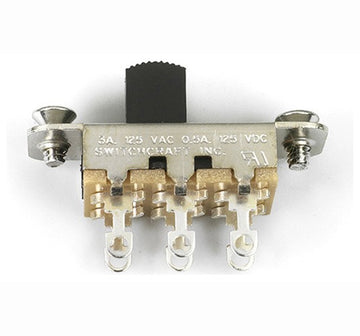 ON-ON-schuifschakelaar SWITCHCRAFT JAZZMAST- JAG zwarte knop