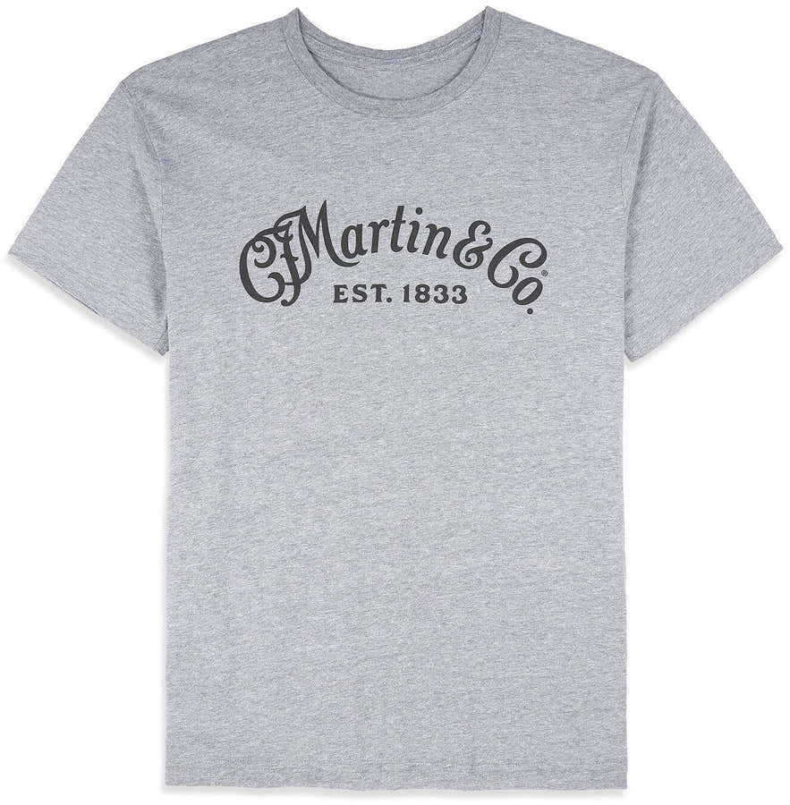 T-shirt Black Script logo Granite Heather XL