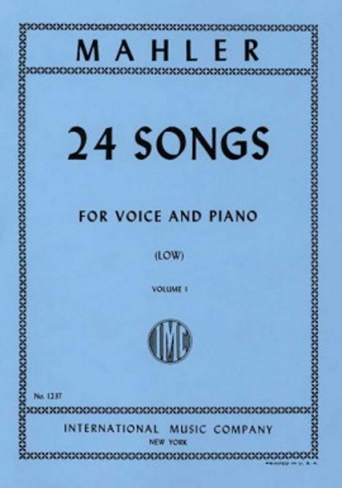 IMC Mahler Gustav - 24 Songs Vol.1 - Low Voice