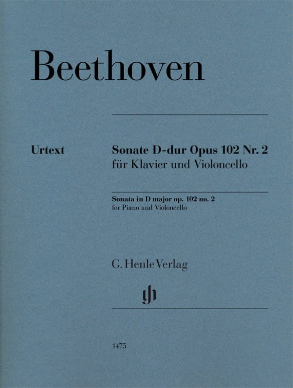 Henle Verlag Beethoven L.V. - Sonate D-dur Op.102 N°2 - Violoncelle & Piano
