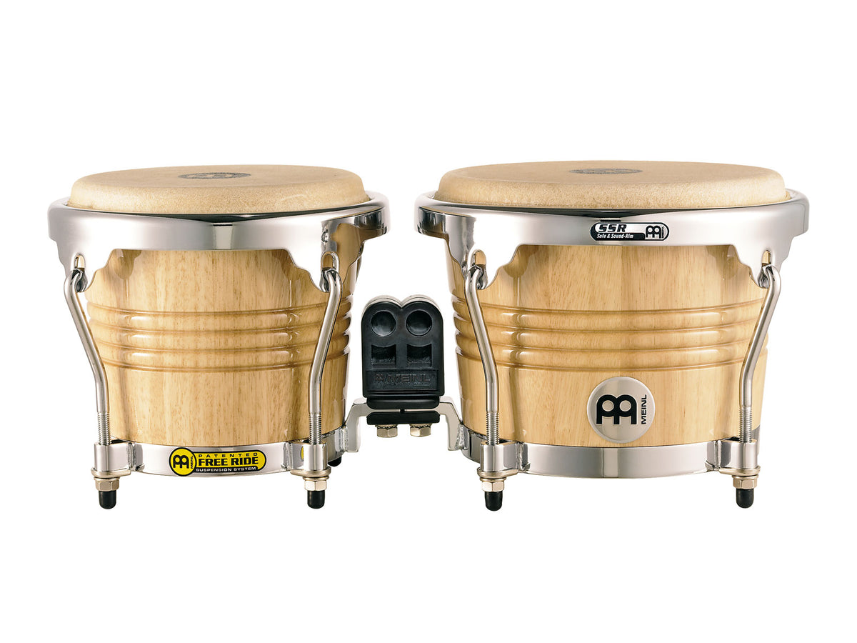Meinl MARATHON EXCLUSIVE SERIES (DE PATENT) FWB200 WOOD BONGO 6 3/4 MACHO AND 8 HEMBRA NATURAL