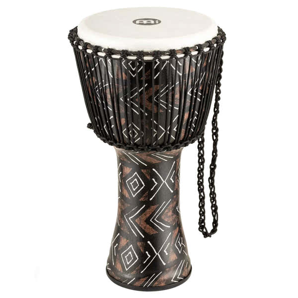 PERCUSSION 12" ROPE TUNED TRAVEL SERIES DJEMBE SYNTHETIC HEAD (PATENTED) KANGA SARONG