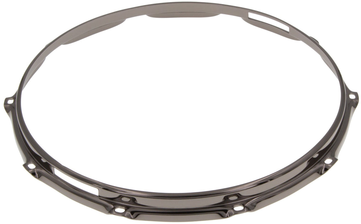HS23-14-10SBK - 14" 10 Holes Snare Side Black 2.3mm S-Style Triple Flange Drum Hoop