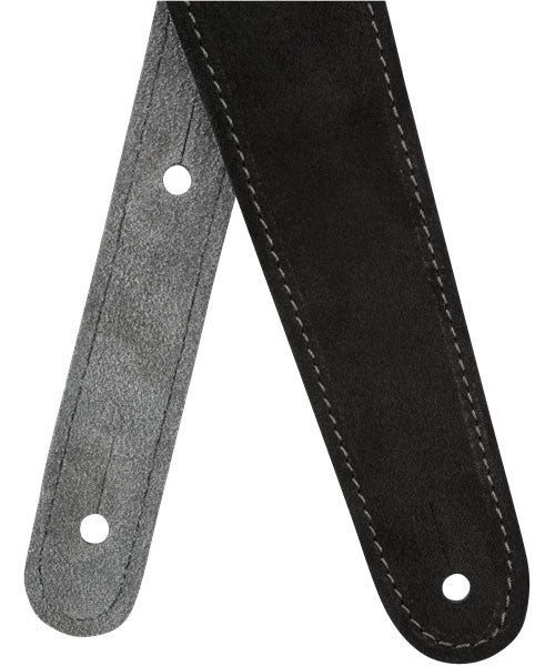 2" Suède band zwart/grijs omkeerbaar