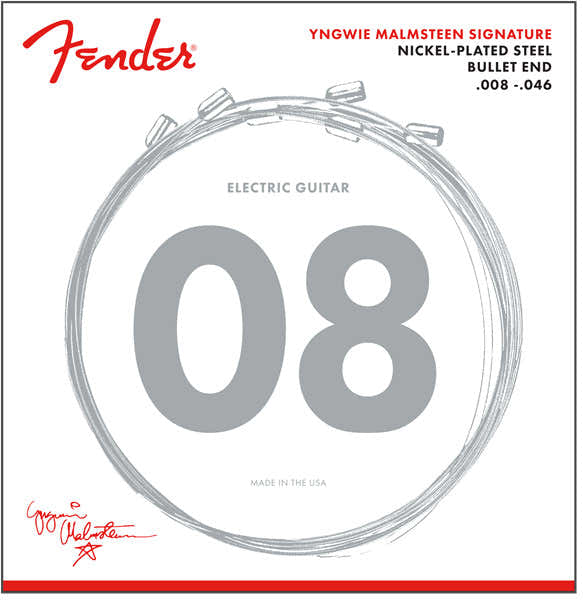Fender YNGWIE MALMSTEEN SIGNATURE ELECTRIC GUITAR STRINGS .008-.046 GAUGES Nickel-PLATED STEEL