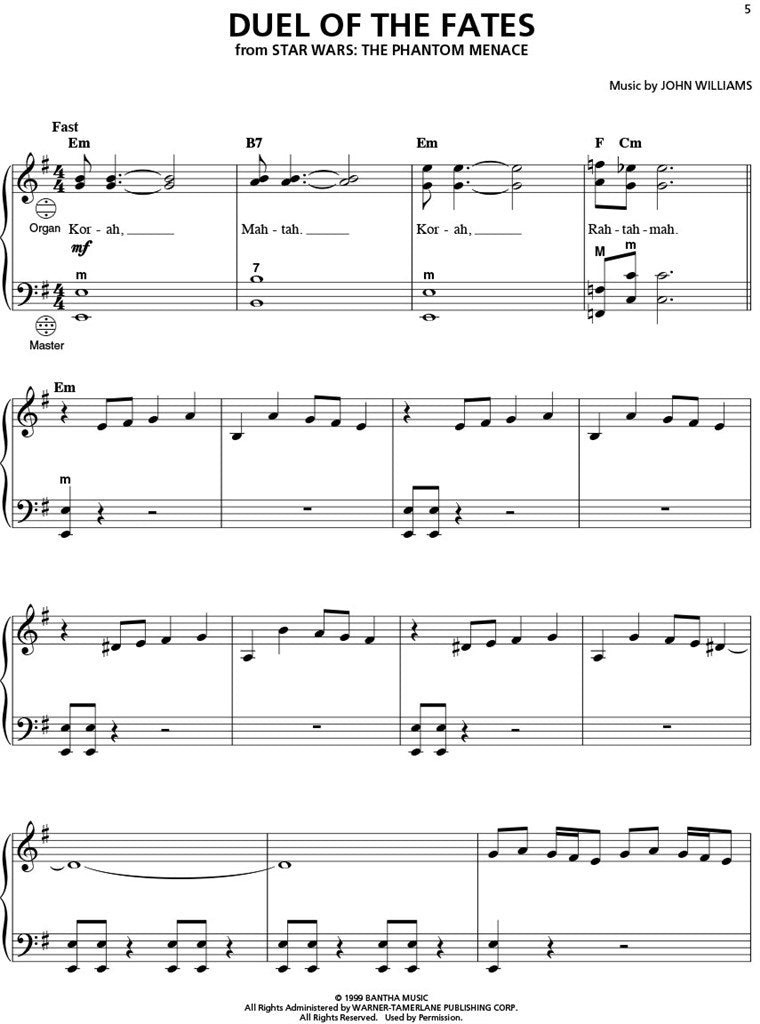 Star Wars For Accordion