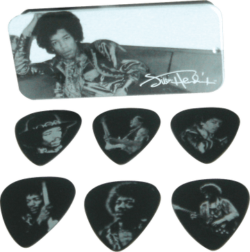 12 x Heavy Jimi Hendrix Silver Portrait Blik