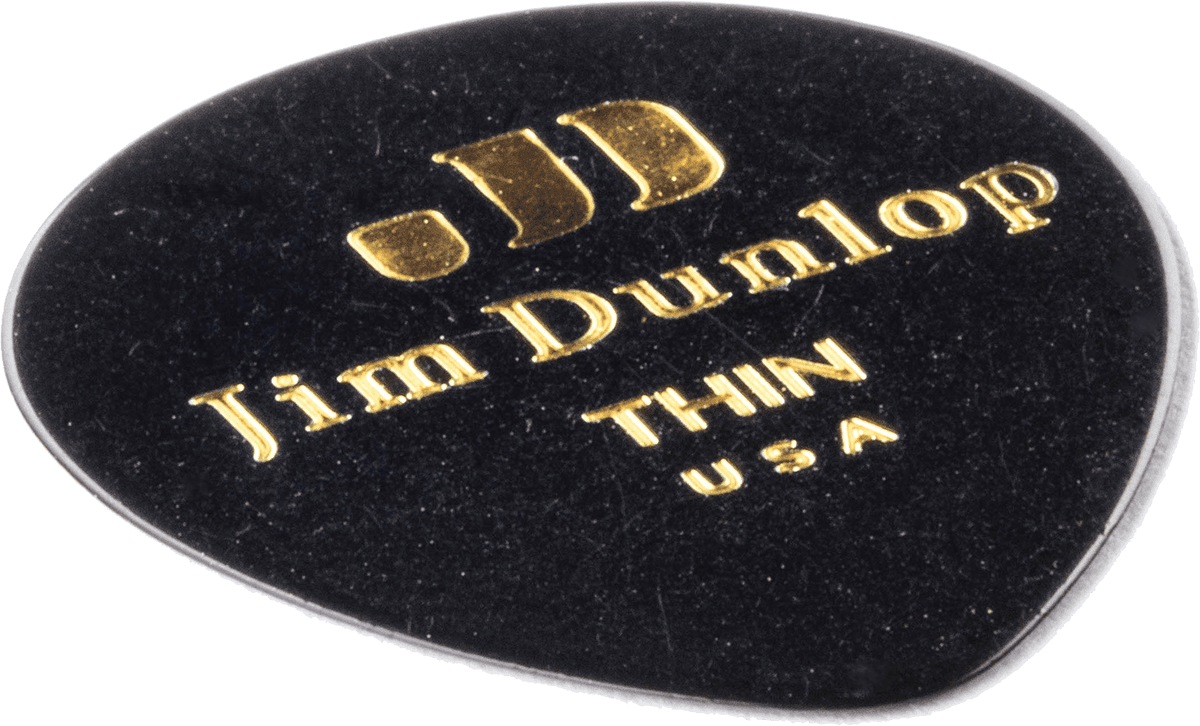 12 x Zwart druppelvormig plectrum dun