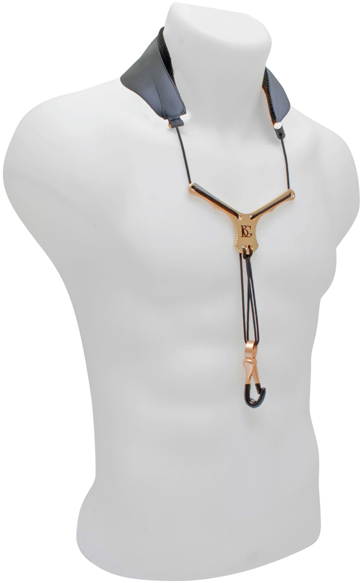 Yoke Zen Riem Zwart (maat XL) - Metalen Karabijnhaak - Altsaxofoon/ Tenorsaxofoon
