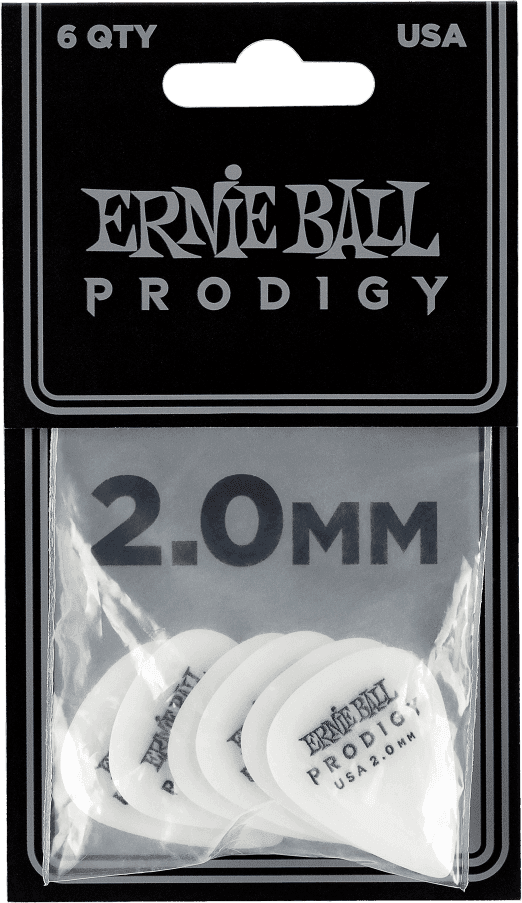Plectrums Prodigy Zakje van 6 Wit 2mm
