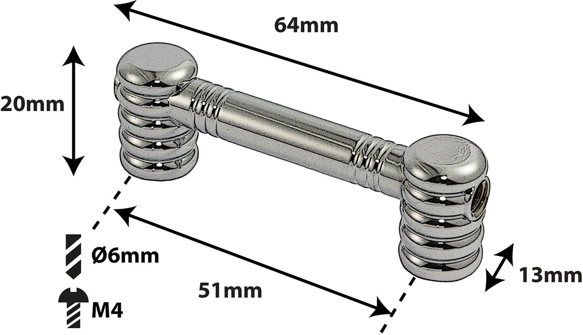 TL5D51 - TUBE LUG - 51MM - DOUBLE ENDED (X1)