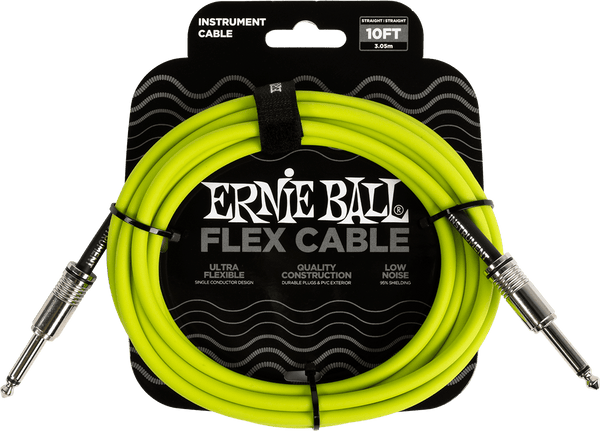 Ernie Ball Instrumentkabels Flex Jack/jack 3M Groen