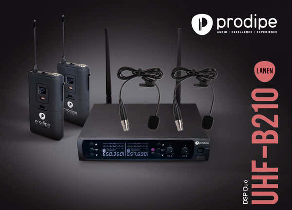 UHF B210 DSP Dasspeldmicrofoon Duo