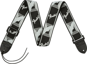 2" Gitaarband met monogram Zwart/Lichtgrijs/Donkergrijs