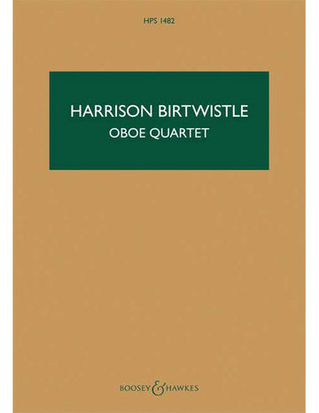 Birtwistle - Oboe Quet Hps 1482 - Hautbois Violon Alto Et Violoncelle