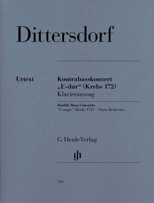 Dittersdorf C.D.V. - Double Bass Concerto In "e Major" Krebs 172