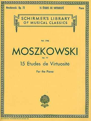 Moritz Moszkowski Fifteen Etudes Virtuositie Op.72 - Piano Solo