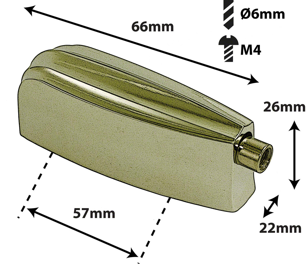 L16BD-BR - Spanblok voor Basdrum - 57mm Goudkleurig (X1)