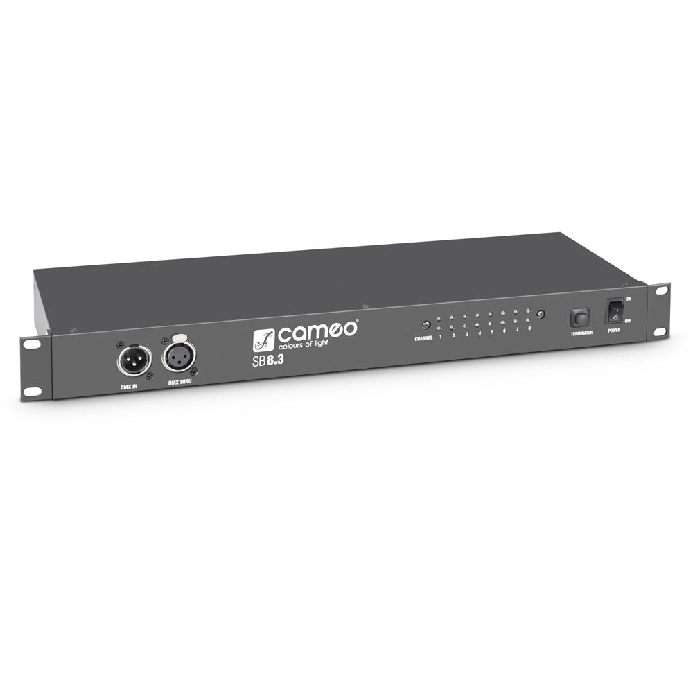 Cameo SB8.3 - SPLITTER - 8-KANAALS DMX-BOOSTER (3-PUNTS XLR)