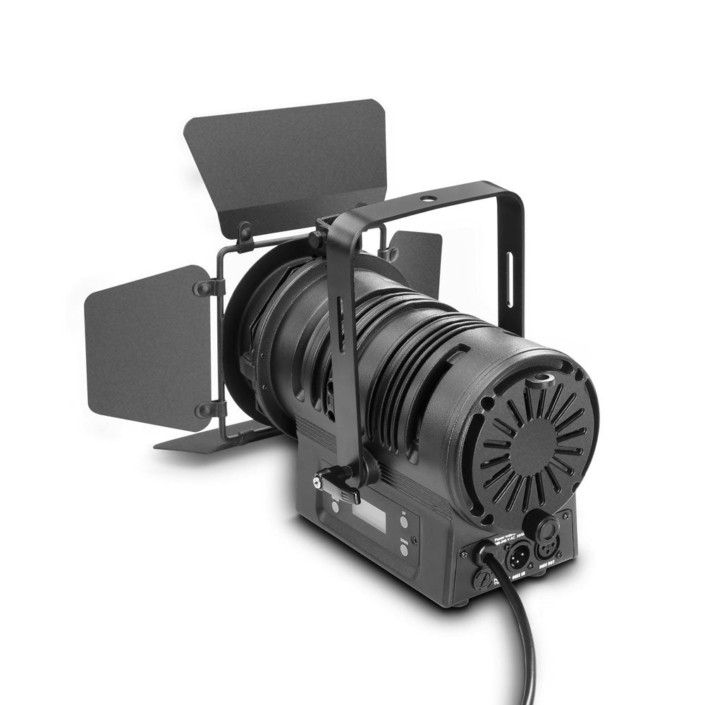 TS 60 W RGBW - SPOT VOOR THEATER MET CONVEX PLANEETLENS EN 60 W RGBW LED ZWARTE BEHUIZING