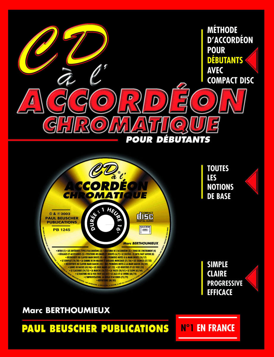Paul Beuscher Publications Berthoumieux Marc - CD À L'accordéon Chromatique