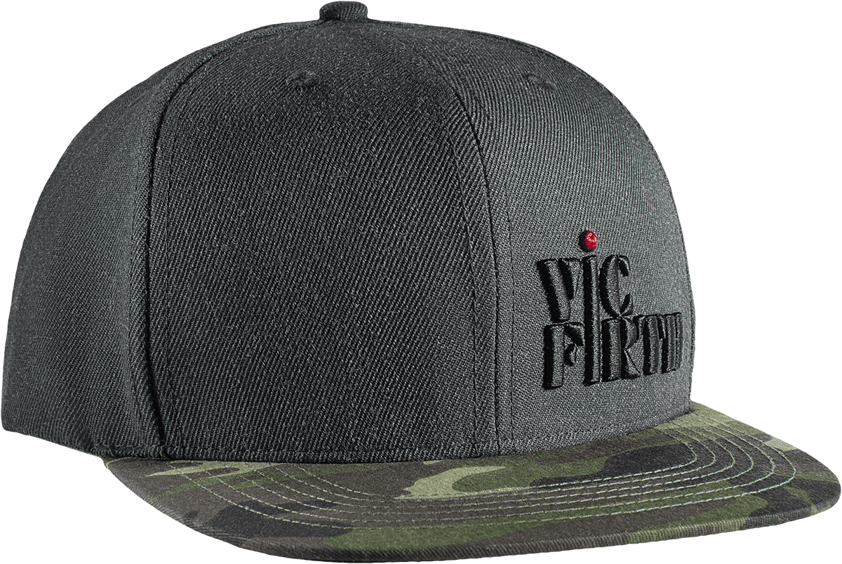 Vic Firth Grijze camouflage-snapbackpet met 6 panelen