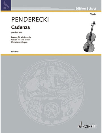 Penderecki - Cadenza - Violon