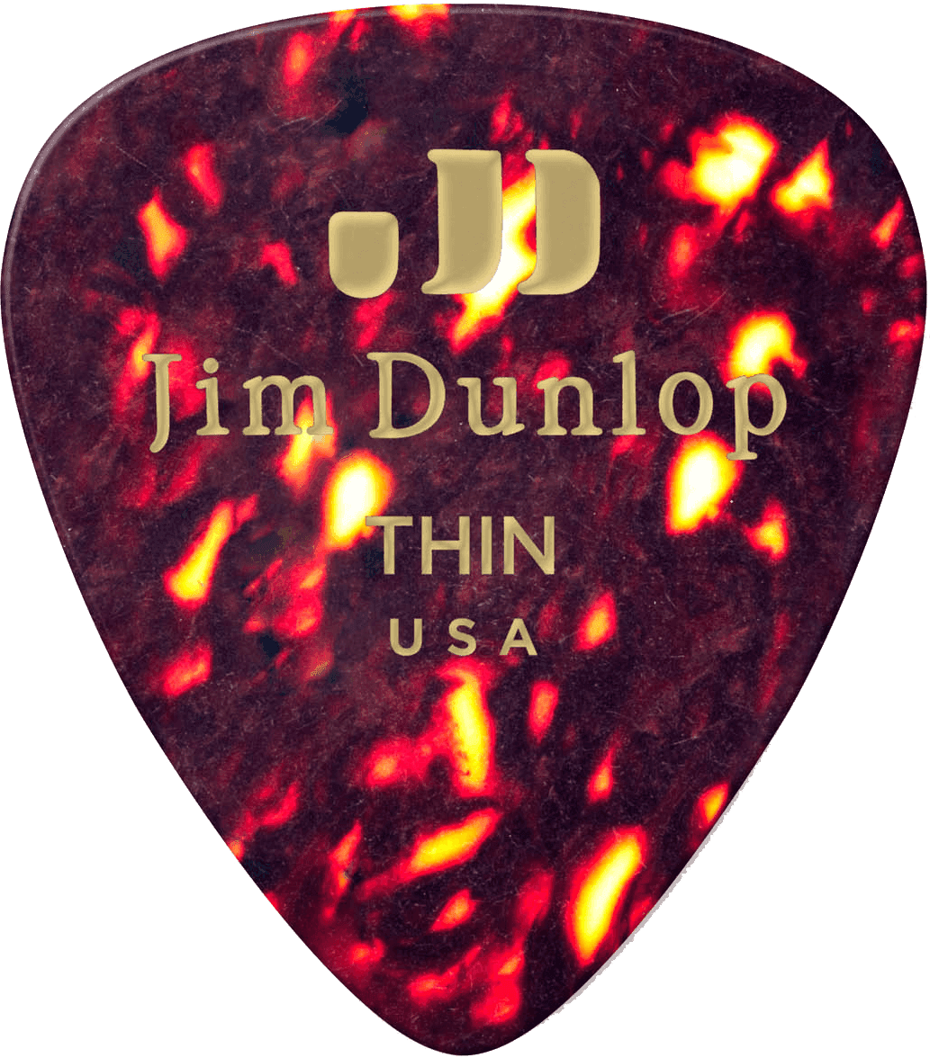 12 x dunne plectrums van schildpad celluloid