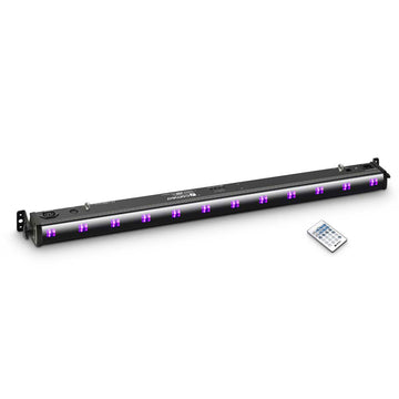UVBAR 200 IR - LED BAR 12 X 3 W UV ZWART MET INFRAROOD AFSTANDSBEDIENING