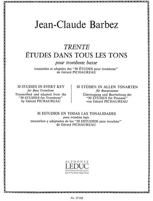 Leduc 30 Etudes Dans Tous Les Tons