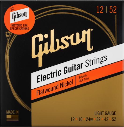 Gibson Accessories FACTORY SPEC STRINGS FLATWOUND ELECTRIC GUITAR LIGHT