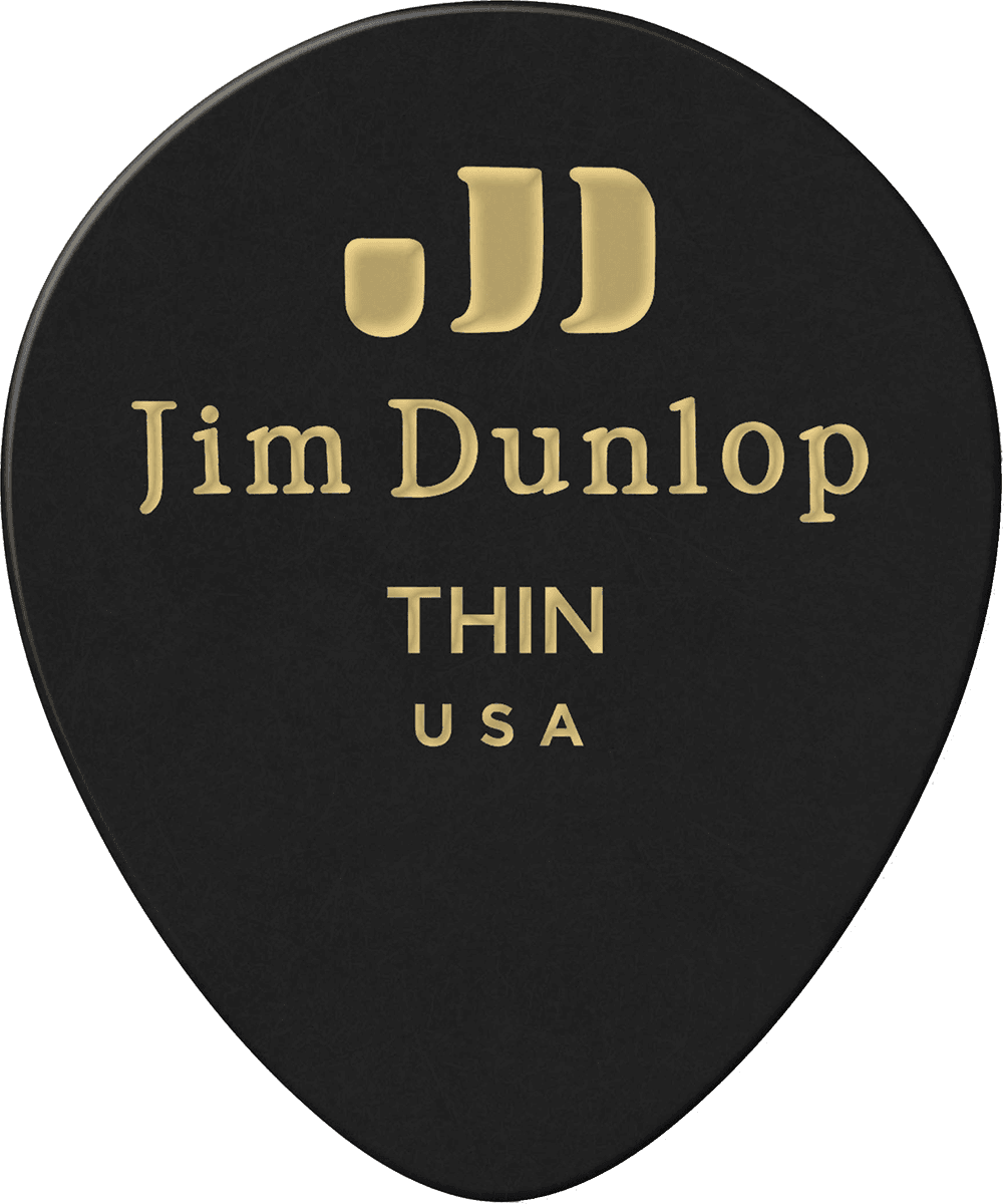 12 x Zwart druppelvormig plectrum dun